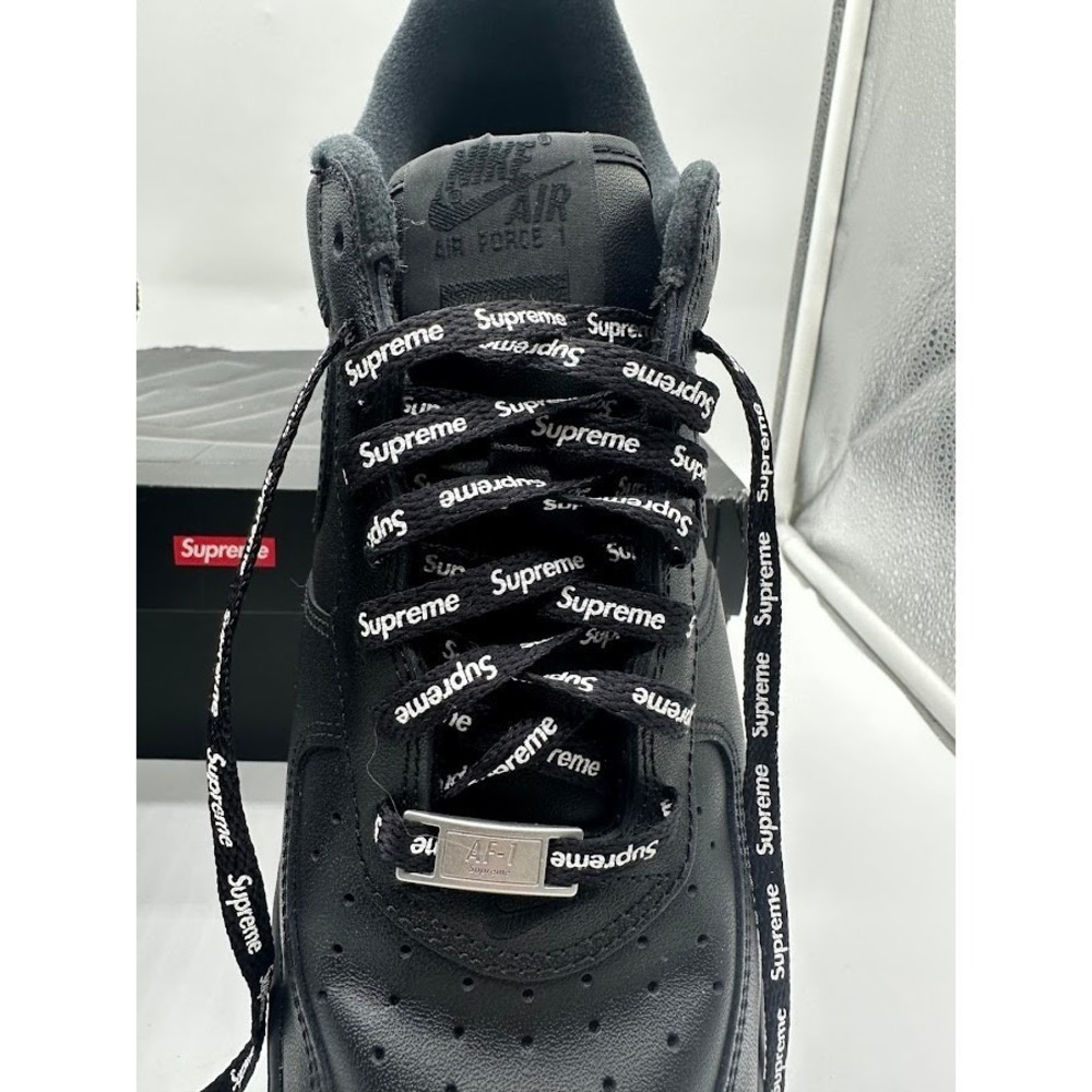 Nike Air Force 1 Low Supreme Black CU9225-001 Mens Size 10 Streetwear Sneakers - Picture 2 of 12